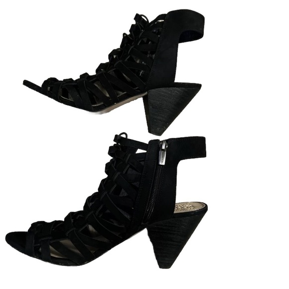 Vince‎ Camuto Black Lace Up Caged Sandals in size 9M. - Picture 3 of 7